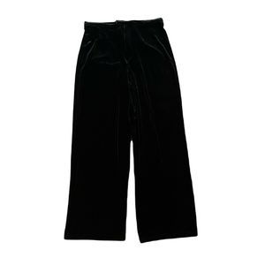 Moda Int'l Vintage Velour Pants ~ Sz 14 ~ Black ~ High Rise ~ 31.5" Inseam
